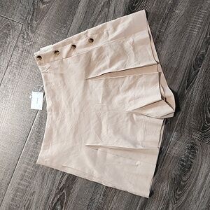 Vince linen blend Pleat front Shorts